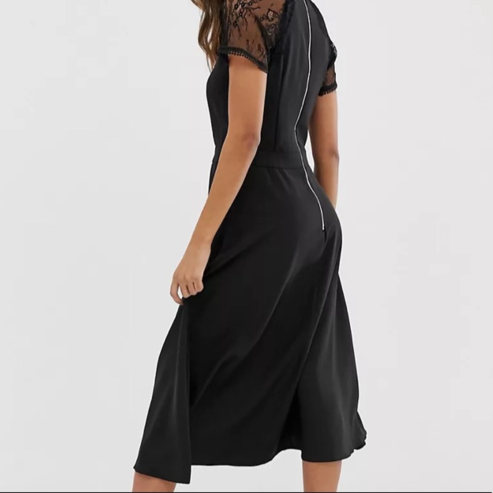 Liquorish size 4 a line lace detail midi dress - Picture 7 of 8